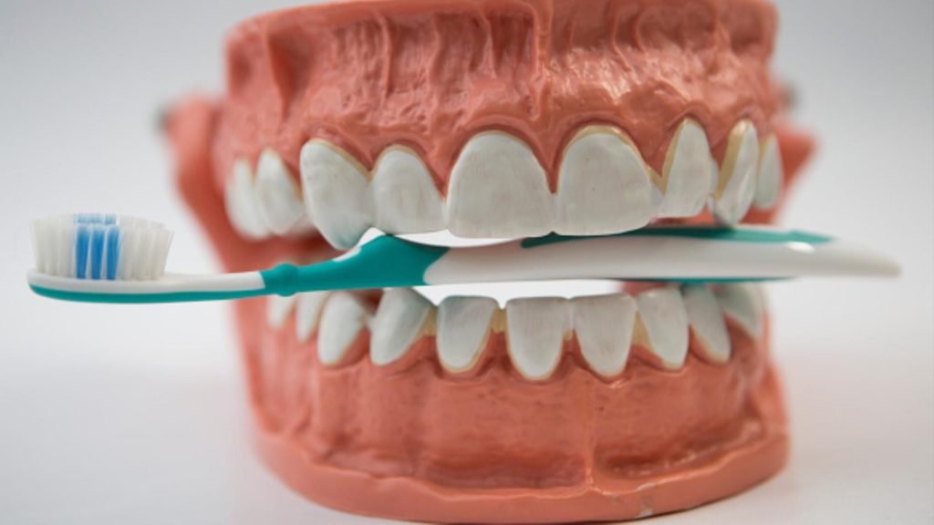 brushing teeth